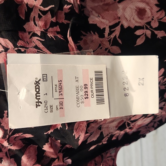 NWT Paradise NY Women's Lined Floral Maxi Dress sz 2X - Picture 6 of 8